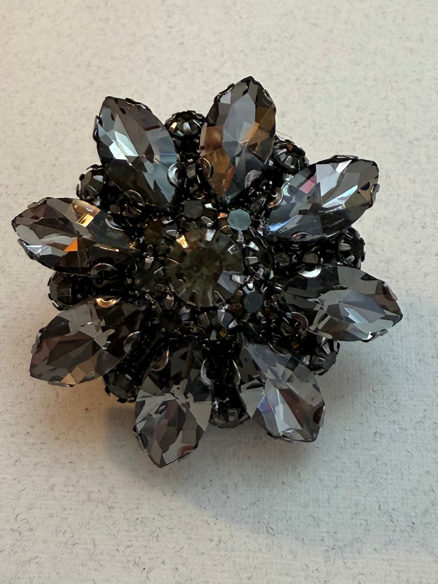 Graphite Glimmer Brooch