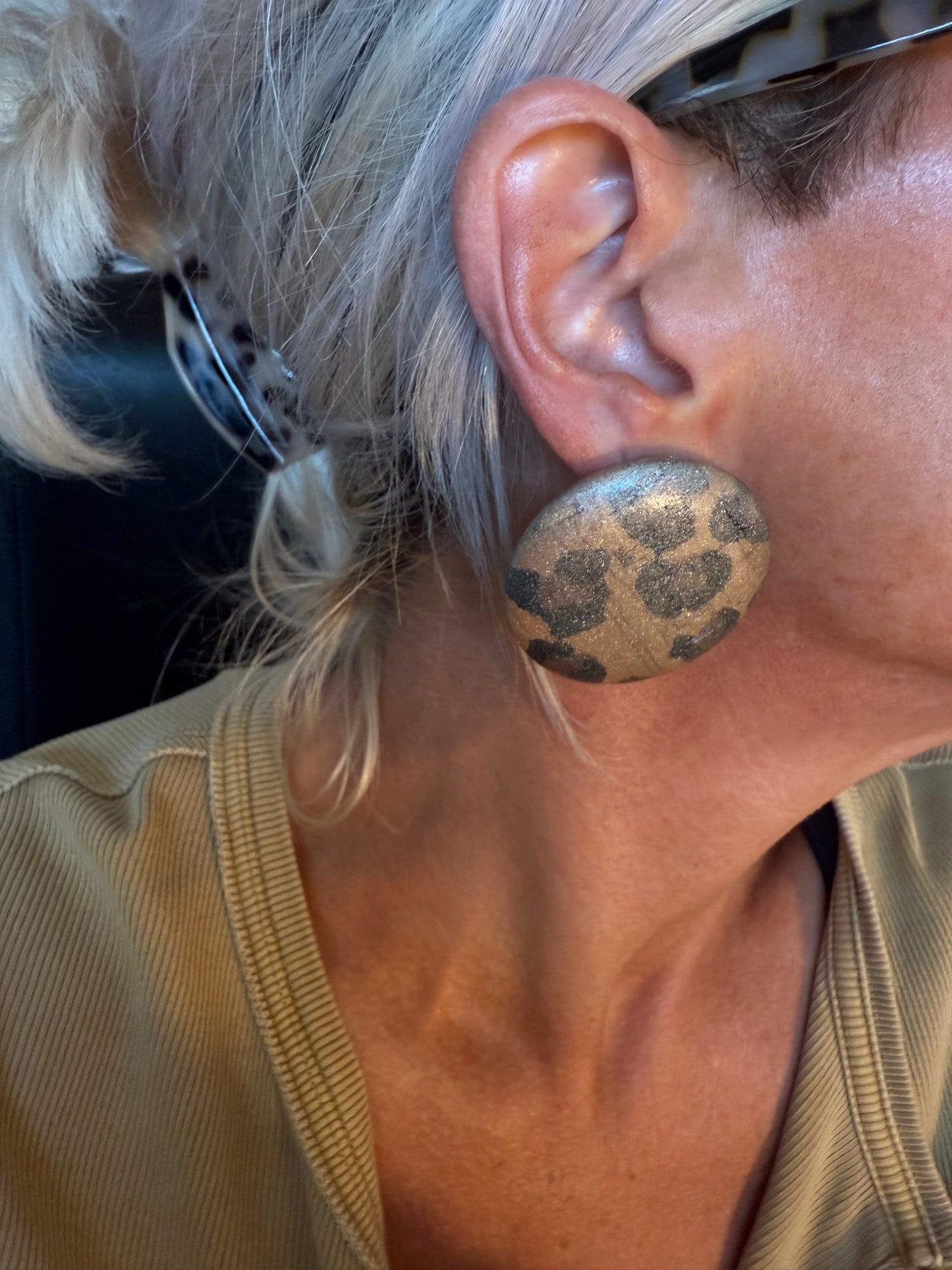 Gleaming Leopard Whisper Earrings