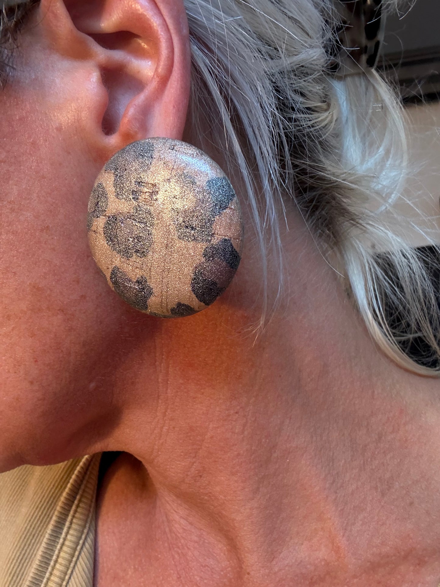 Gleaming Leopard Whisper Earrings