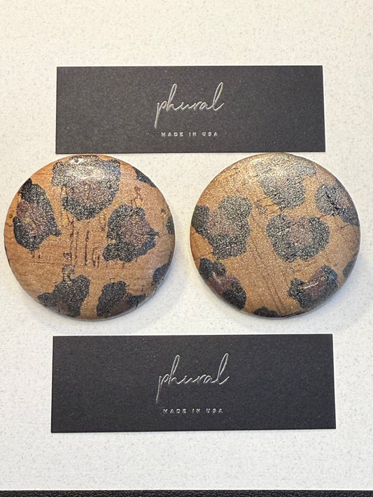 Gleaming Leopard Whisper Earrings